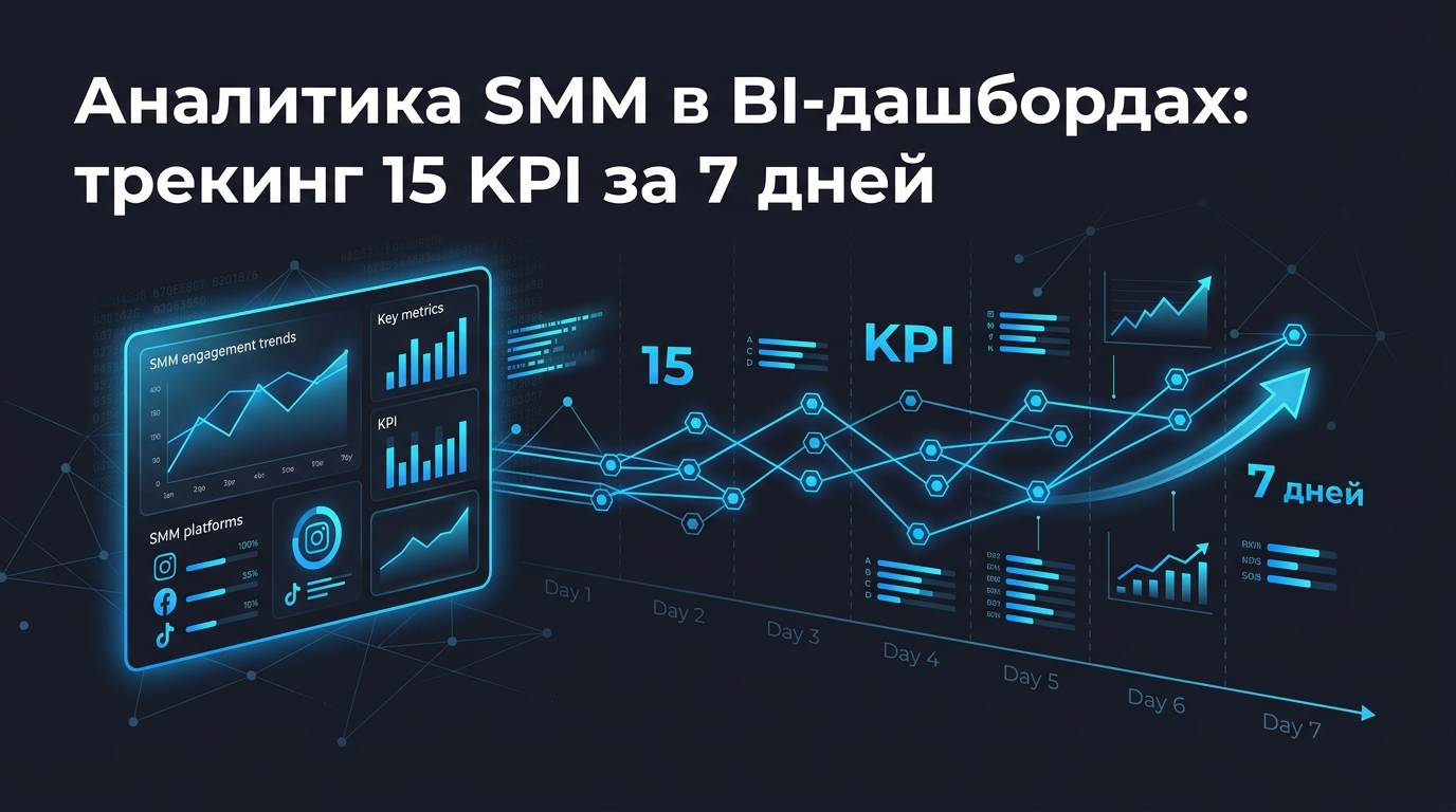 Аналитика SMM в BI-дашбордах: трекинг 15 KPI за 7 дней