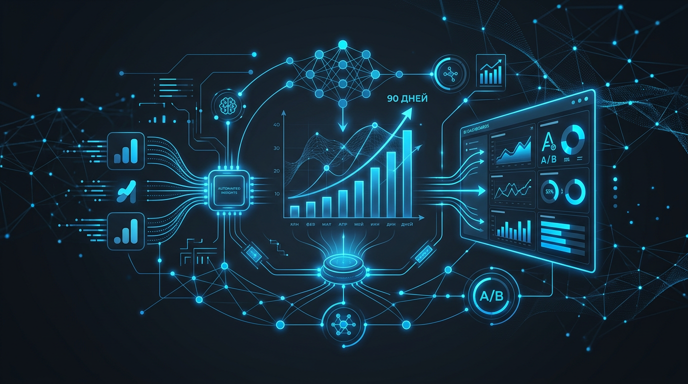 Интеллектуальная аналитика в Яндекс.Метрике и Google Analytics: как настроить машинное обучение для прогнозирования конверсий на 90 дней вперёд и автоматизировать A/B тесты через BI-дашборды